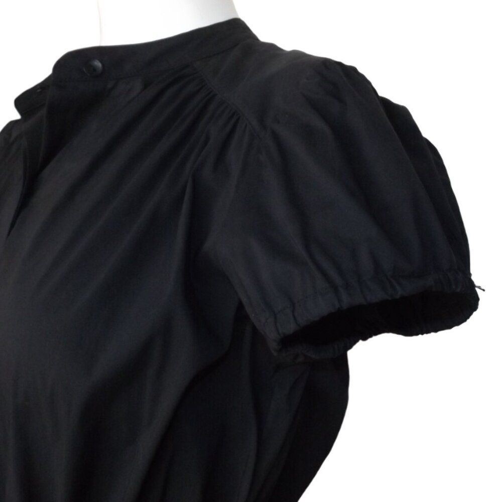 ROBERT RODRIGUEZ Shirt Dress, L, Black, Career, Sash/Bow, Short sleeve Cottony - Picture 7 of 13